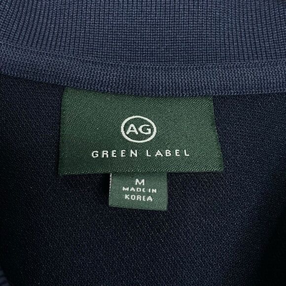 AG Adriano Goldschmied Polo Shirt Mens M Navy Blue Short Sleeve Golf Preppy NEW - Picture 3 of 8